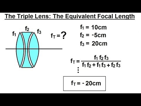 Physics 55 4 Optics Multiple Lenses 1 of 12 The Double Lens Example