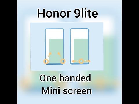 How to use one handed mini screen in honor mobiles/ one handed mini screen in honor 9 lite mobiles..