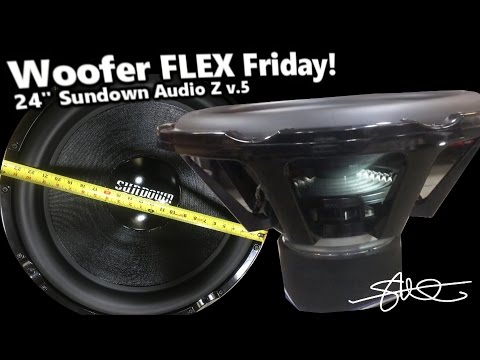Woofer Flex Friday! Flexing a GIANT 24" Sundown Audio Subwoofer!