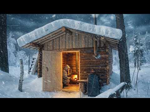 #14 I Made My Log Cabin Safer and Warmer. First Cozy Night Inside.