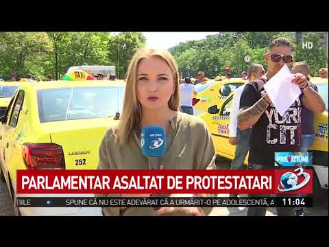 Scandal la protestul taximetriştilor