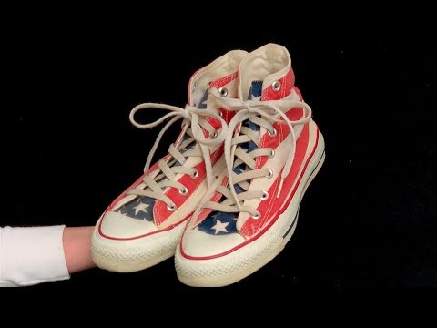 Old USA-MADE Converse All Star Chuck Taylor AMERICAN FLAG womens 8 (men 6)  shoes | eBay