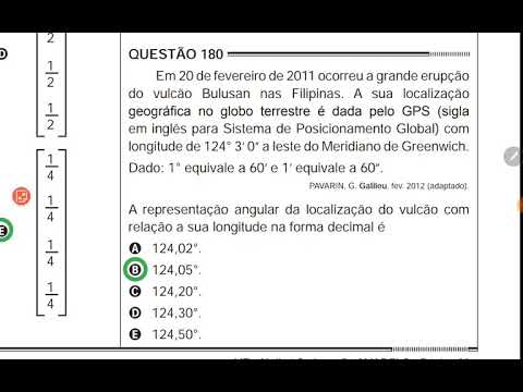 Questão 180 de matemática do Enem 2012