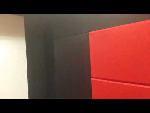 Holz Rahmen mit Akustik stoff bespannen