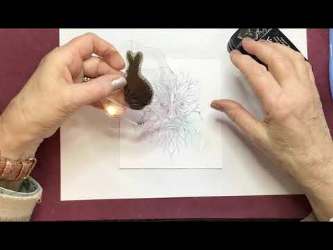 Lavinia Stamps - The Green Man (small ) and Woodland Hares