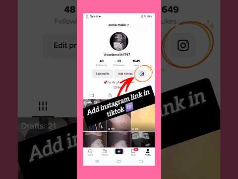 how to add instagram link in tiktok bio ¦tiktok py instagram ka link kaise dale¦2023¦#shorts