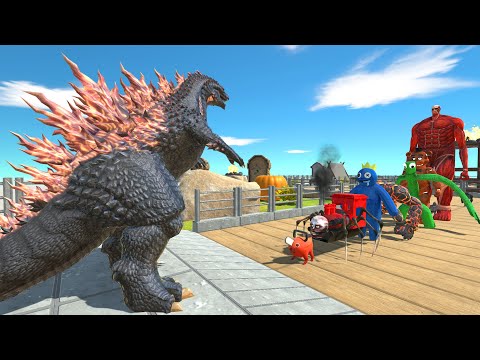 Godzilla Gojira Camping DEATH RUN - Animal Revolt Battle Simulator