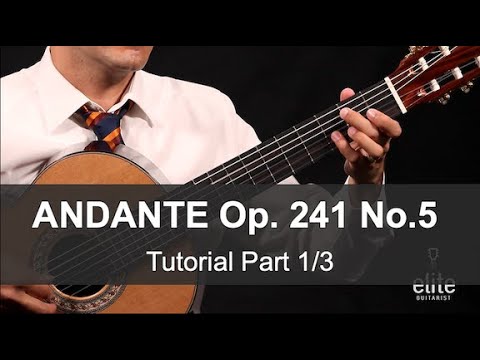 EliteGuitarist.com - Tutorial Part 1/3 of Andante Op. 241 No. 5 by Ferdinando Carulli - Tavi Jinariu