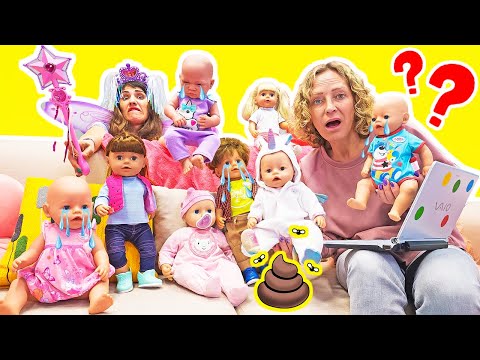 Baby Born Puppen Video für Kinder - Nicole ist Babysitter. Magisches Schloss - Video mit Puppen