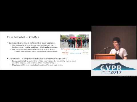 Modeling Relationships in Referential Expressions | Spotlight 3-1B