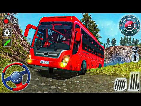 Coach Bus Offroad Driver Simulator 3D - Uphill Bus Games 2023 - Android GamePlay