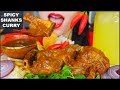 ASMR EATING LAMB SHANK ROGAN JOSH SPICY CURRY ONION CHILLI POTATO PINEAPPLE JUICE 咀嚼音 먹방