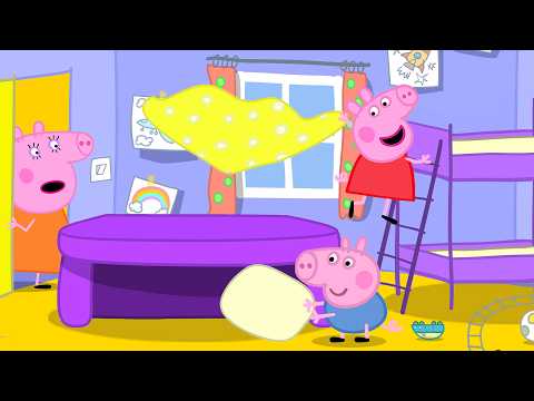 Peppa Pig Makes a SECRET Hideout! 🤫 Peppa & George: Cushion Den 🐽 Tales Full Episodes | 18 Mins