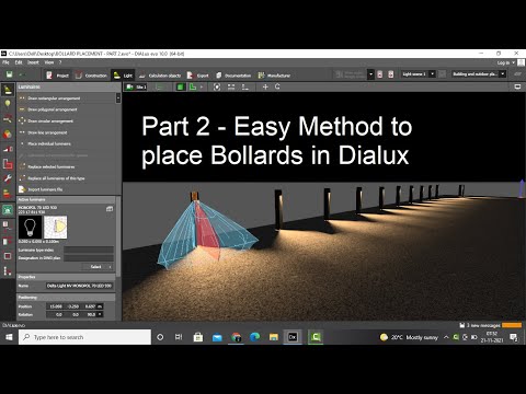 PART 2 : Easy method to place bollards in Dialux evo