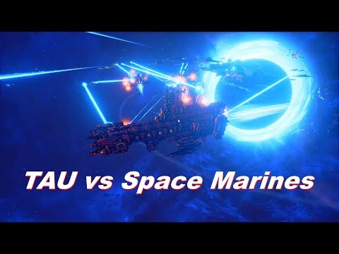 TAU (Earth Caste) vs Space Marines! Rank 52, Heroic Difficulty, 1500 - Battlefleet Gothic Armada