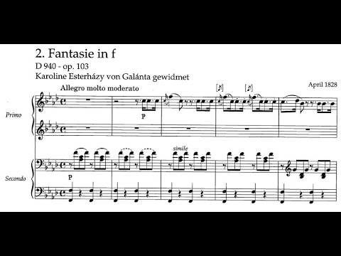 Franz Schubert - Fantasia for piano, 4 hands in F minor, D. 940