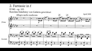 Franz Schubert - Fantasia for piano, 4 hands in F minor, D. 940