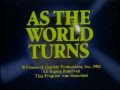 As The World Turns 1982 Close