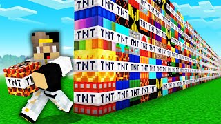 ماين كرافت ولكن استخدمت انواع جديدة من الTNT الخارقة ( تي ان تي البركان ) !!!????????