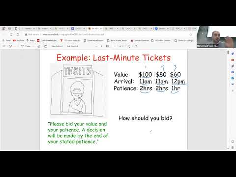 Lesson 22: Computational Game Theory by Mohammad Hajiaghayi: Online Auctions for Dynamic Environment