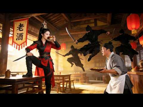 少女误闯黑店遭刺杀，不料她功夫高强，仅用几招就打败恶贼！#kungfu #movie #中国电视剧