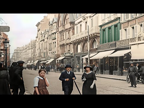 Normandy, France 1920s in color, Post-War [60fps,Remastered] w/sound design added
