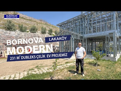 Bornova Lakaköy’de Çelik 5+1 231 m2 Modern Çelik Projemiz | Alsancak Prefabrik&Çelik Yapı