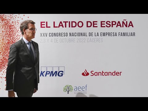 Alberto Núñez Feijóo interviene en el XXV Congreso de la Empresa Familiar.