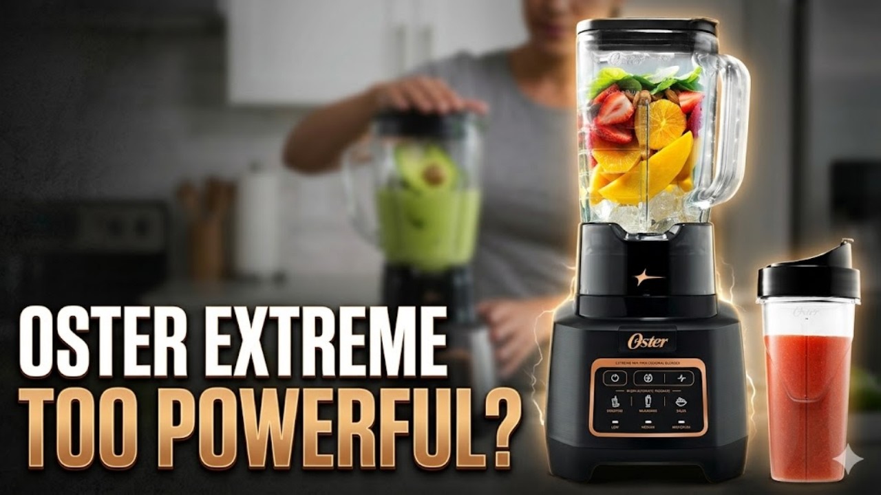 Miniatura da avaliação em vídeo de Liquidificador Oster Ultra Power 1000W com 2 Copos 220V