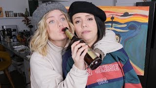 Wir malen BETRUNKEN Selbstportraits als der Schrei