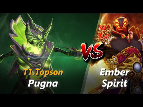Topson mid Pugna vs Ember Spirit | First 10 minutes