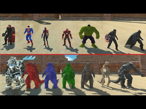 The Avengers Against Godzilla's Aggression - Animal Revolt Battle Simulator