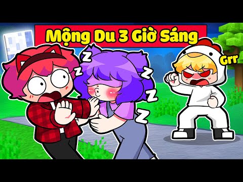 NABEE BỊ MỘNG DU LÚC 3 GIỜ SÁNG TRONG MINECRAFT 😴🚶‍♀️💤