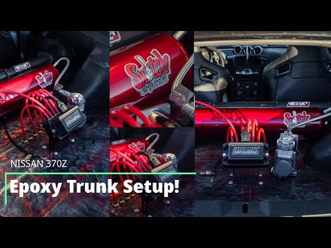 Air Suspension Custom Epoxy Trunk Setup | Nissan 370Z