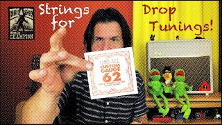 Video thumbnail for Super Duper Heavy Gauge Ernie Ball Mammoth Slinky Drop Tunings Strings Test by Ryan Lendt