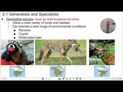 APES - 3.1- Generalist and Specialist Species