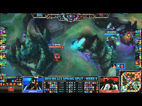 Dignitas vs Team Liquid | S5 NA LCS Spring 2015 Week 9 Day 2 | DIG vs TL W9D2G3 VOD 60FPS
