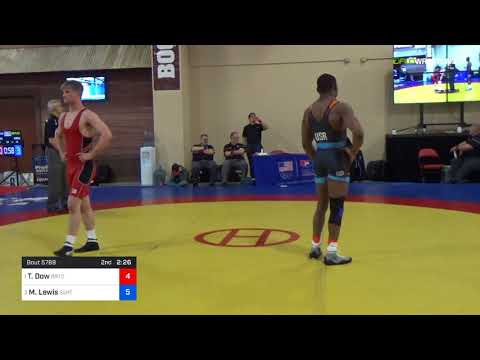 2018 Marine Corps US Open/UWW Junior Freestyle 74 5th Place - Tyler Dow (BRTC) Vs. Mehki Lewis (SE