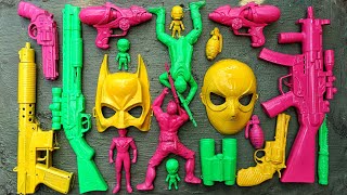 Cleaning 7 shooting toys Sniper and AK47 Guns Cannon Water Gun Machine Gun Bow Gun shoot nerf