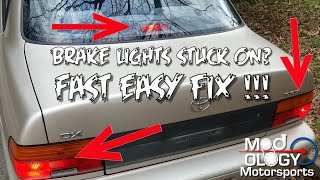 Brake Lights Stuck On? Cheap! Easy! Fix! (Works With Multiple Makes of Cars!!!)