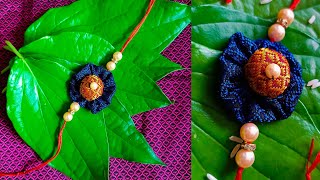 खण राखी | Beautiful khan rakhi making at home | fabric rakhi from leftover khan fabric | khann rakhi