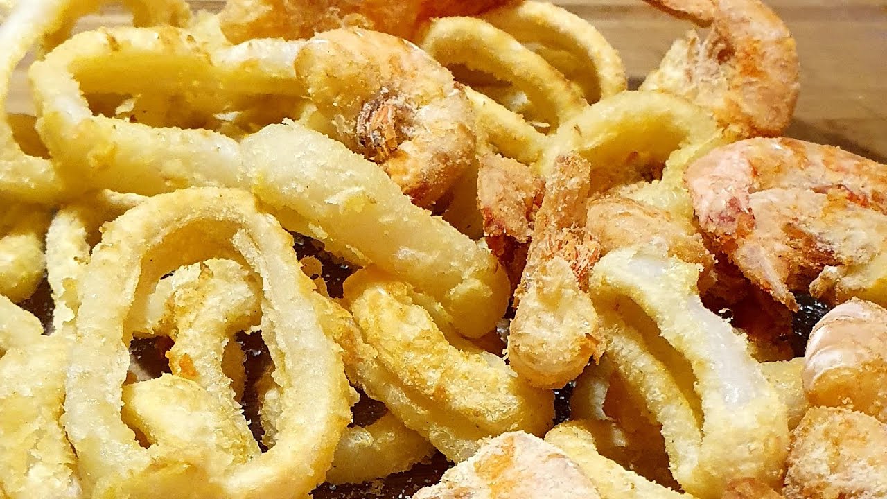 FRITTURA DI PESCE FRITTO MISTO IN FRIGGITRICE AD ARIA