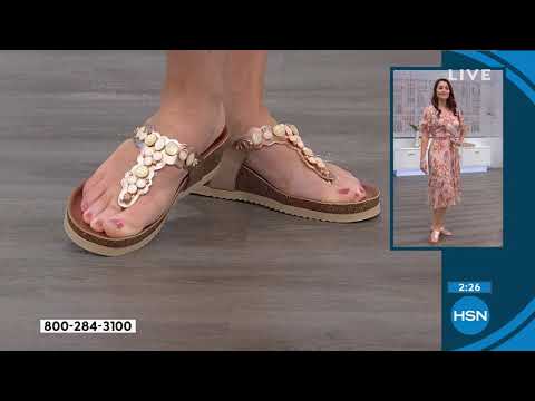 Italian Shoemakers Vixi Embellished Thong Sandal