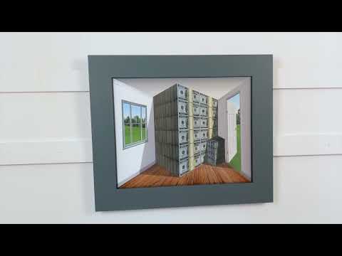 Greenbacks - Reverspective by Patrick Hughes