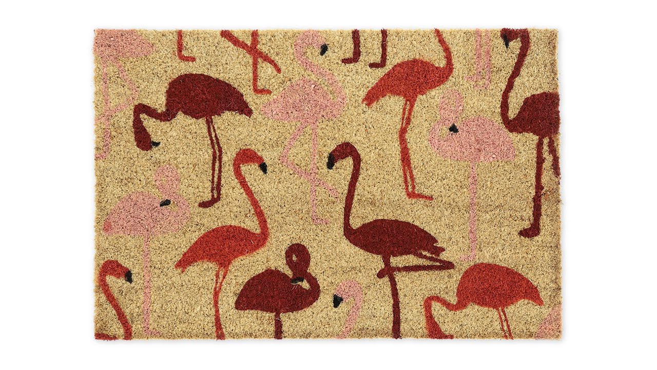 relaxdays Fussmatte Flamingo 41.5 cm x 62 cm