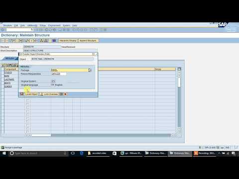 SAP ABAP: How to create structure in SAP Dictionary (SE11)