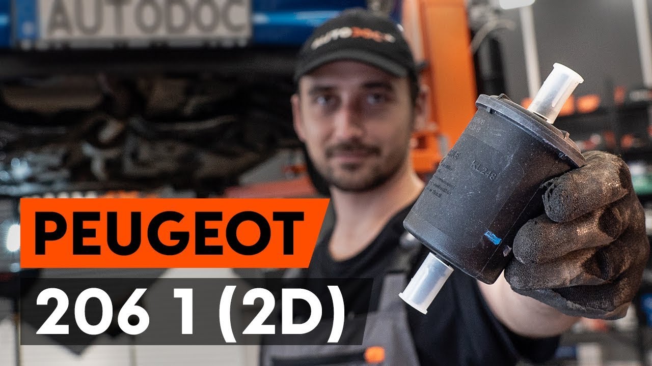 Kako zamenjati avtodel filter goriva na avtu Peugeot 206 CC 2D – vodnik menjave