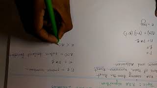 RSA algorithm part 01