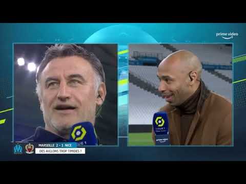 Galtier nous dit qui est le meilleur entre Benzema et Thierry Henry (Bengous 😂) | OM 2-1 OGC NICE