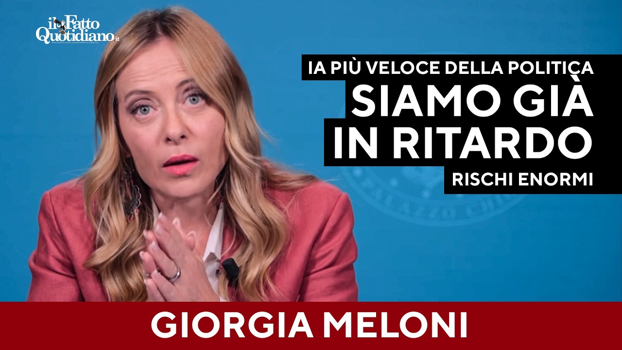 Meloni avverte sull’IA: "Rischi enormi". E ammette che la politica è già in ritardo